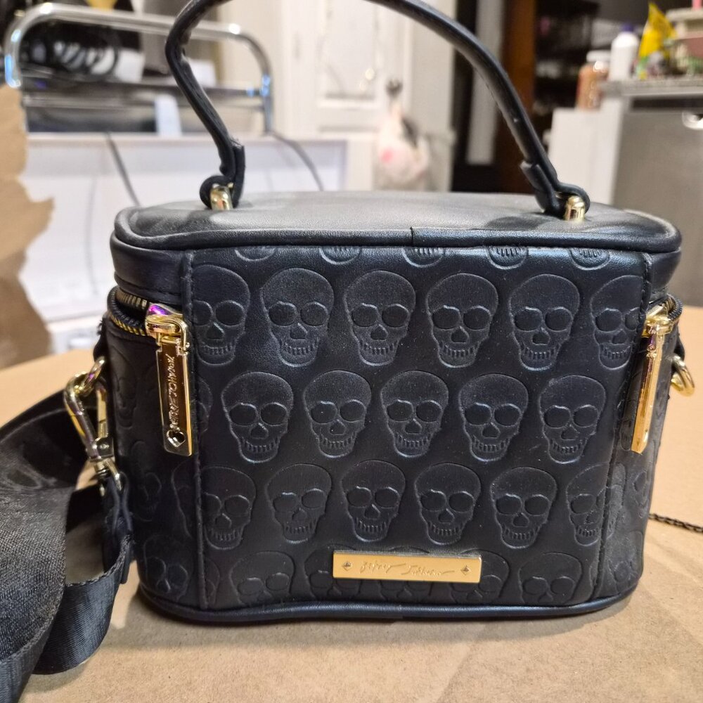 Betsey Johnson Skullicious Skull Embossed Vanity Crossbody Bag View 2
